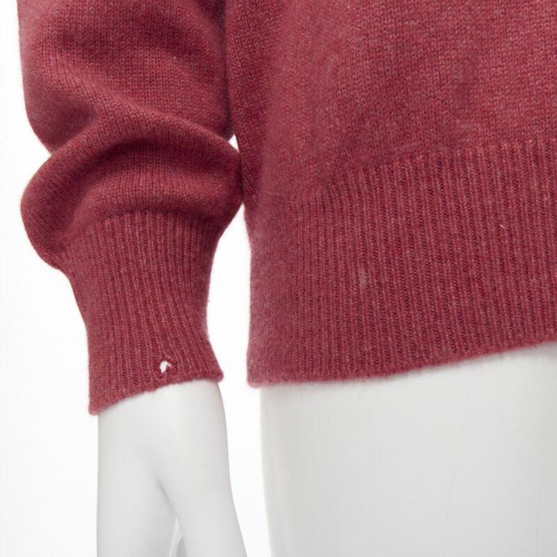 Brunello Cucinelli 100% cashmere, maglione con collo grigio e mezza zip EU52 XL in vendita 3