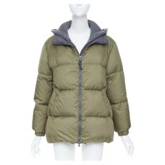 BRUNELLO CUCINELLI 2 in 1 taffeta cashmere insert down puffer jacket IT38 XS