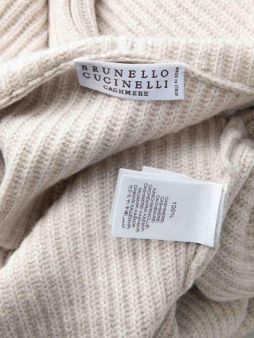 Women's Brunello Cucinelli Beige Beaded Button Hooded Vest Size XS For Sale