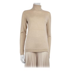 Brunello Cucinelli Beige Cashmere Glitter Jumper Size L