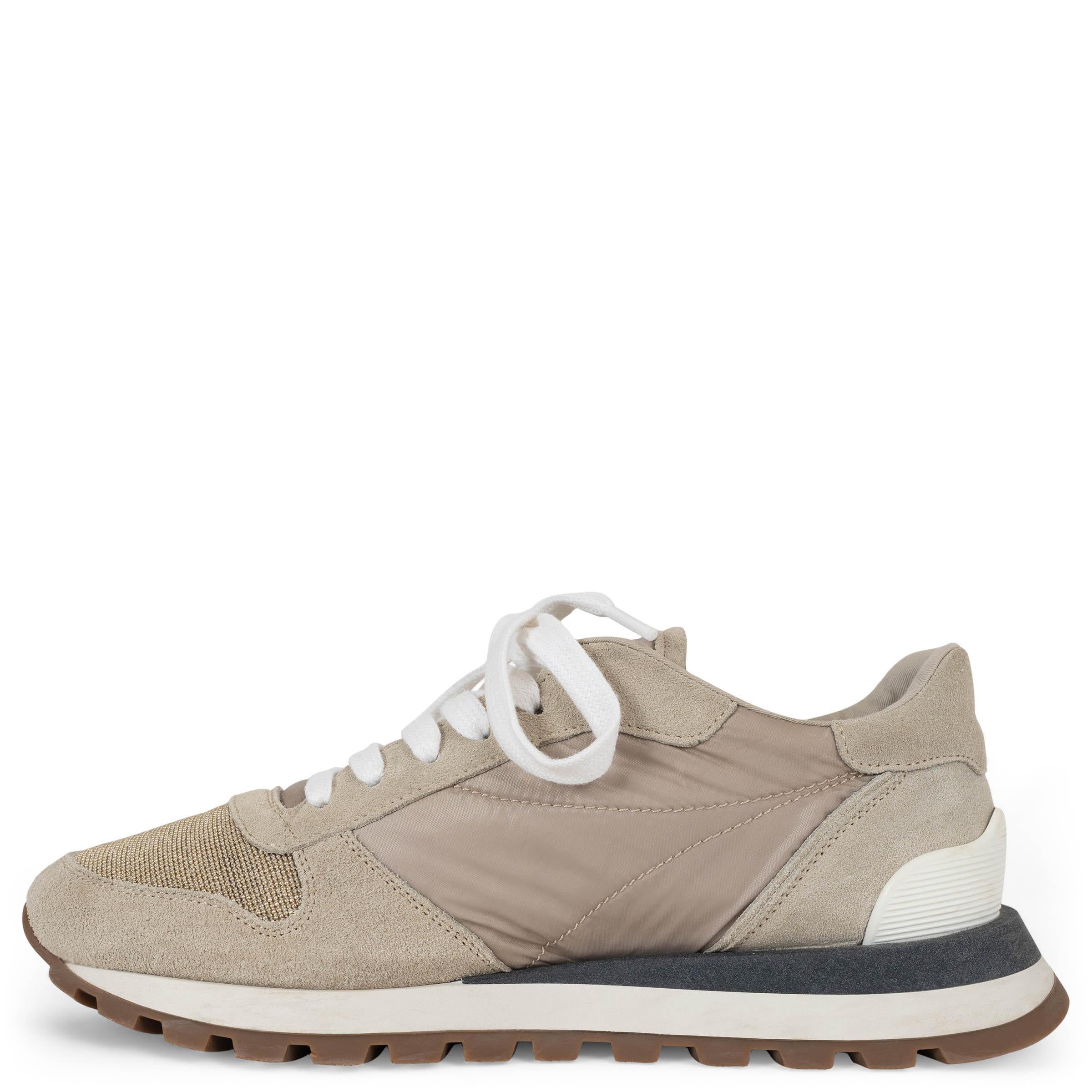 BRUNELLO CUCINELLI beige nylon y ante 2020 MONILI Zapatillas Zapatos 38 Beige en venta