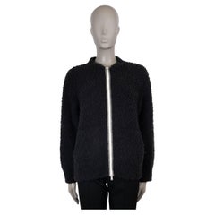 BRUNELLO CUCINELLI black cashmere 2016 MONILI TEDDY BOMBER Jacket M