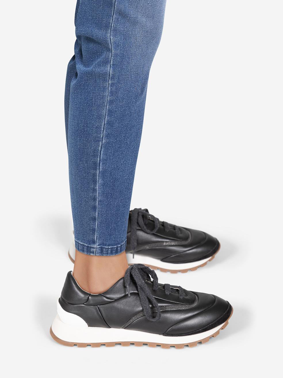 CONDITION is Very good. Minimal wear to the trainers is evident. Abrasion on both sides of both shoes. Discolouration on the rim of both in soles on this used Brunello Cucinelli designer resale item. This pair of shoes comes in the original dust