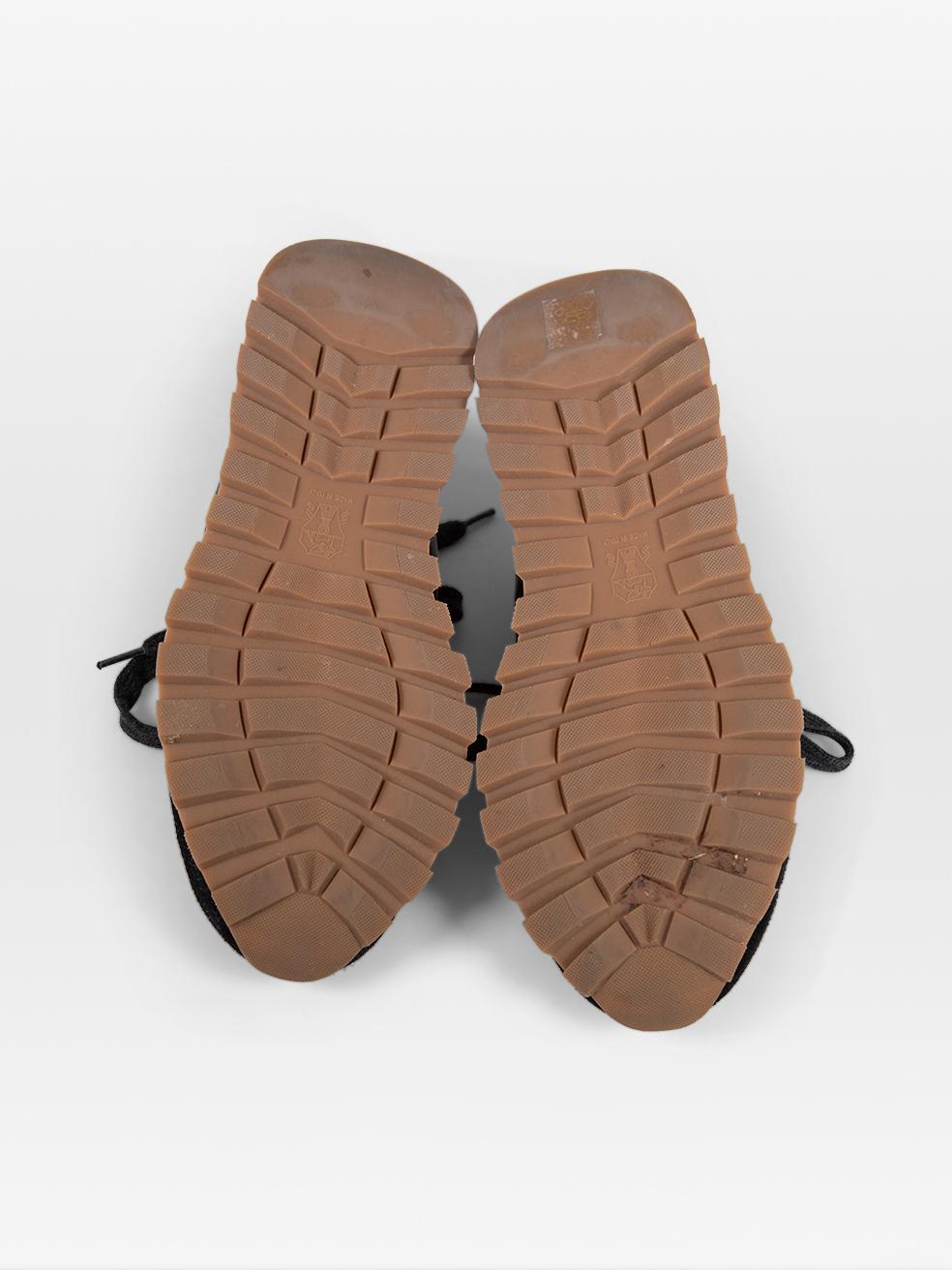 Brunello Cucinelli Chaussures noires avec chaînes en monili Taille IT 41 Bon état - En vente à London, GB