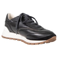 Brunello Cucinelli Black Monili-Chain Trainers Size IT 41