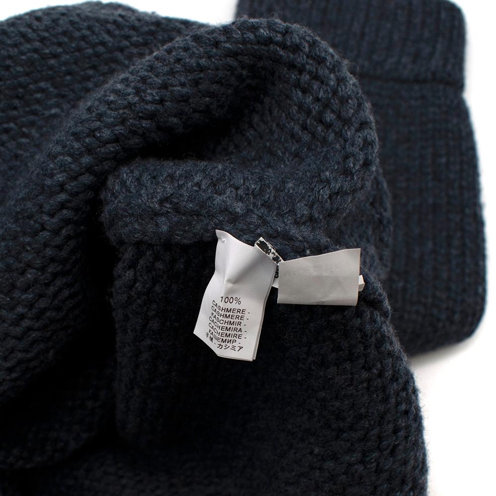 Brunello Cucinelli Jersey de cachemira azul con alma bordada Monili - Talla 6 en venta 3