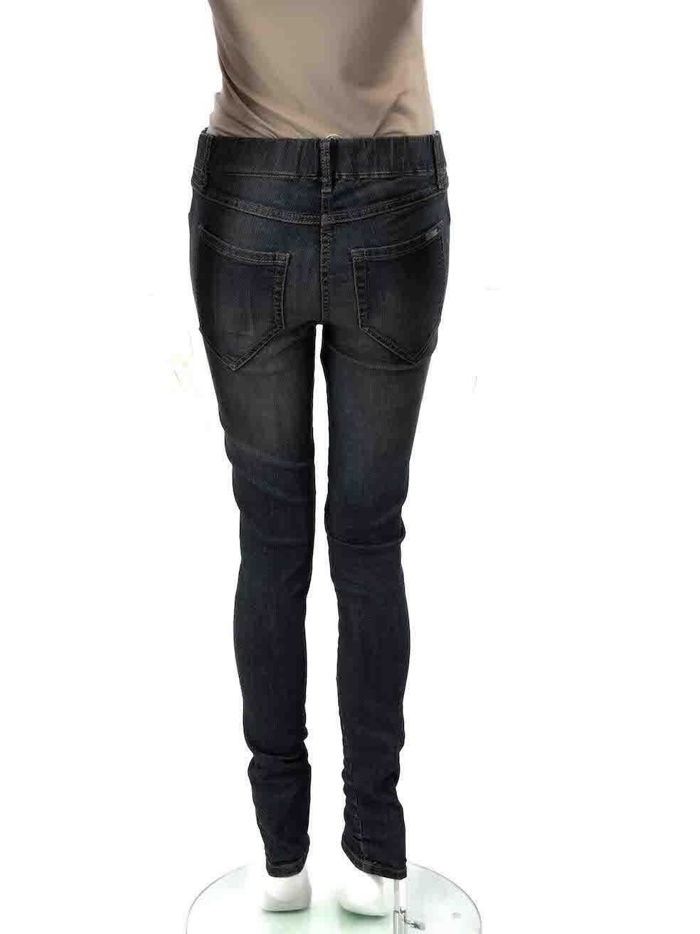 Brunello Cucinelli Blue Mid Rise Skinny Jeans Size M In New Condition For Sale In London, GB