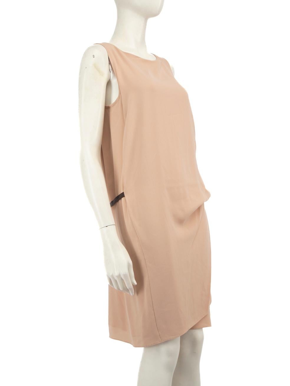 CONDITION is Very good. Minimal wear to the dress is evident. One pluck to the weave on the back left of the neckline. Discolouration on the front towards the hem of this used Brunello Cucinelli designer resale item. Discolouration may need gentle