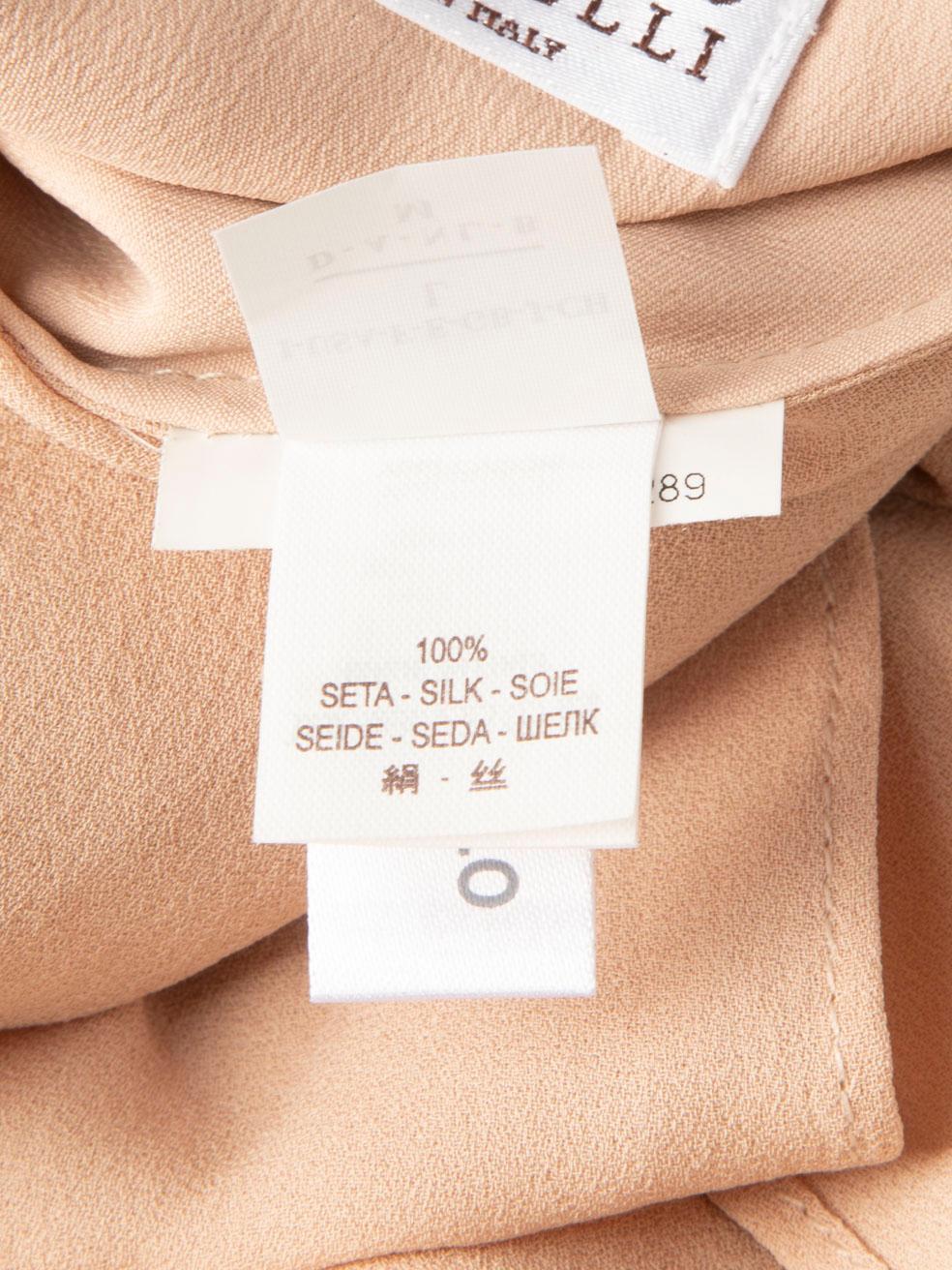 Brunello Cucinelli Blush Pink Silk Belted Dress Size L 3