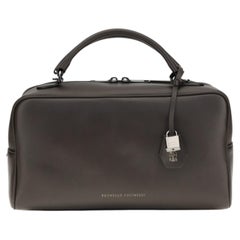 Brunello Cucinelli Boston Explorer Shoulder Bag — Brown