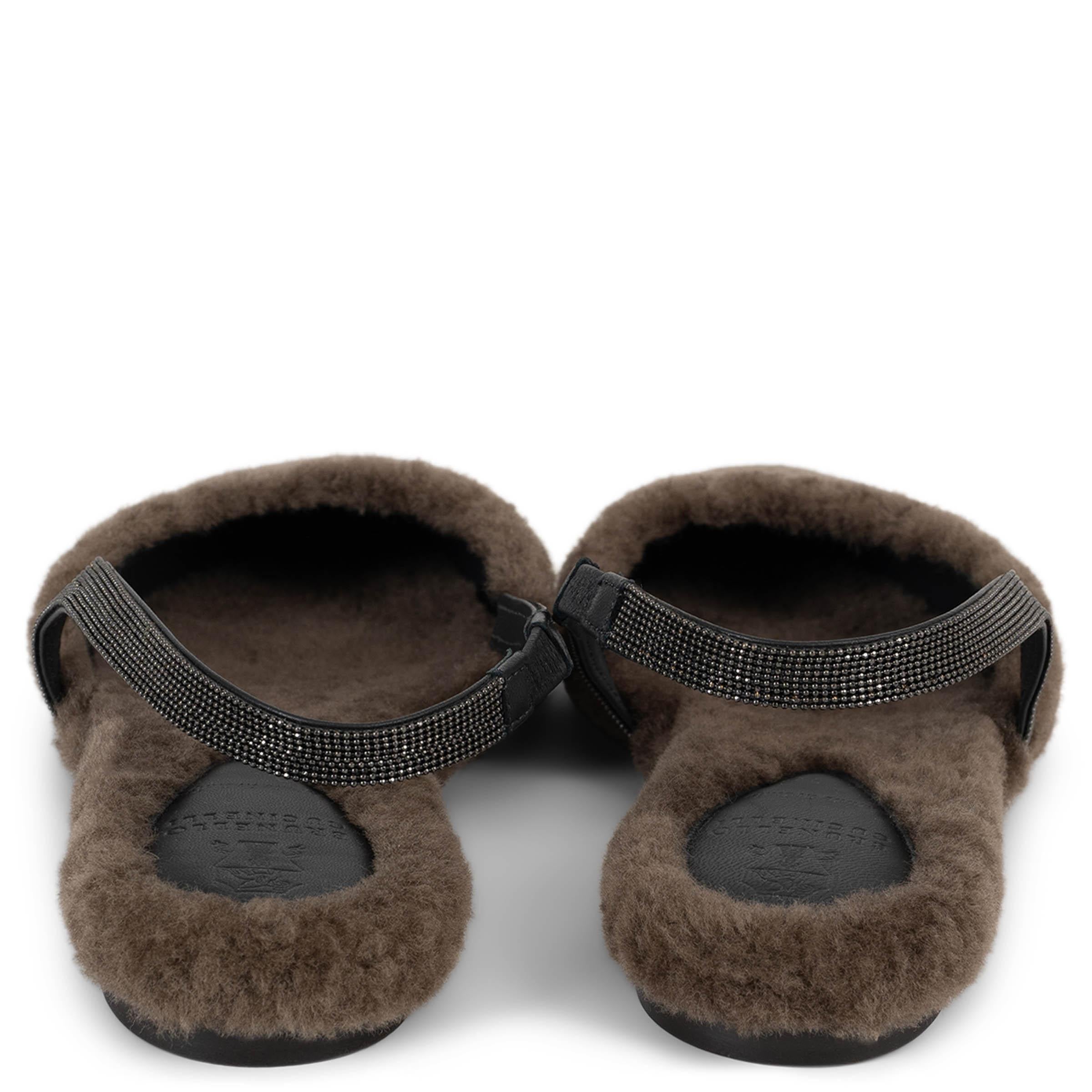 BRUNELLO CUCINELLI marrón 2022 MONILI SLINGBACK Zapatos planos 38 en Nuevo estado para la venta en Zürich, CH