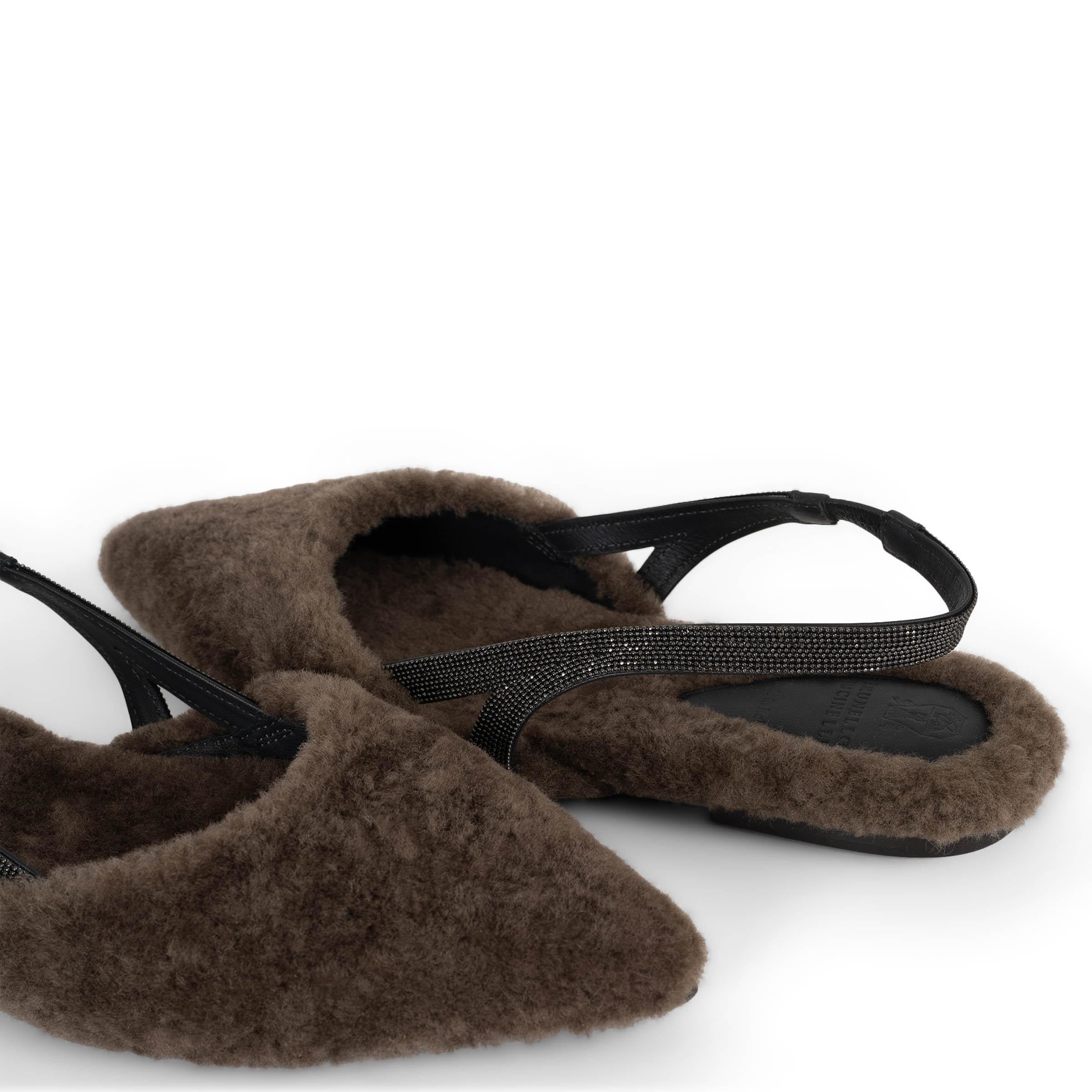 BRUNELLO CUCINELLI marrón 2022 MONILI SLINGBACK Zapatos planos 38 en venta 1