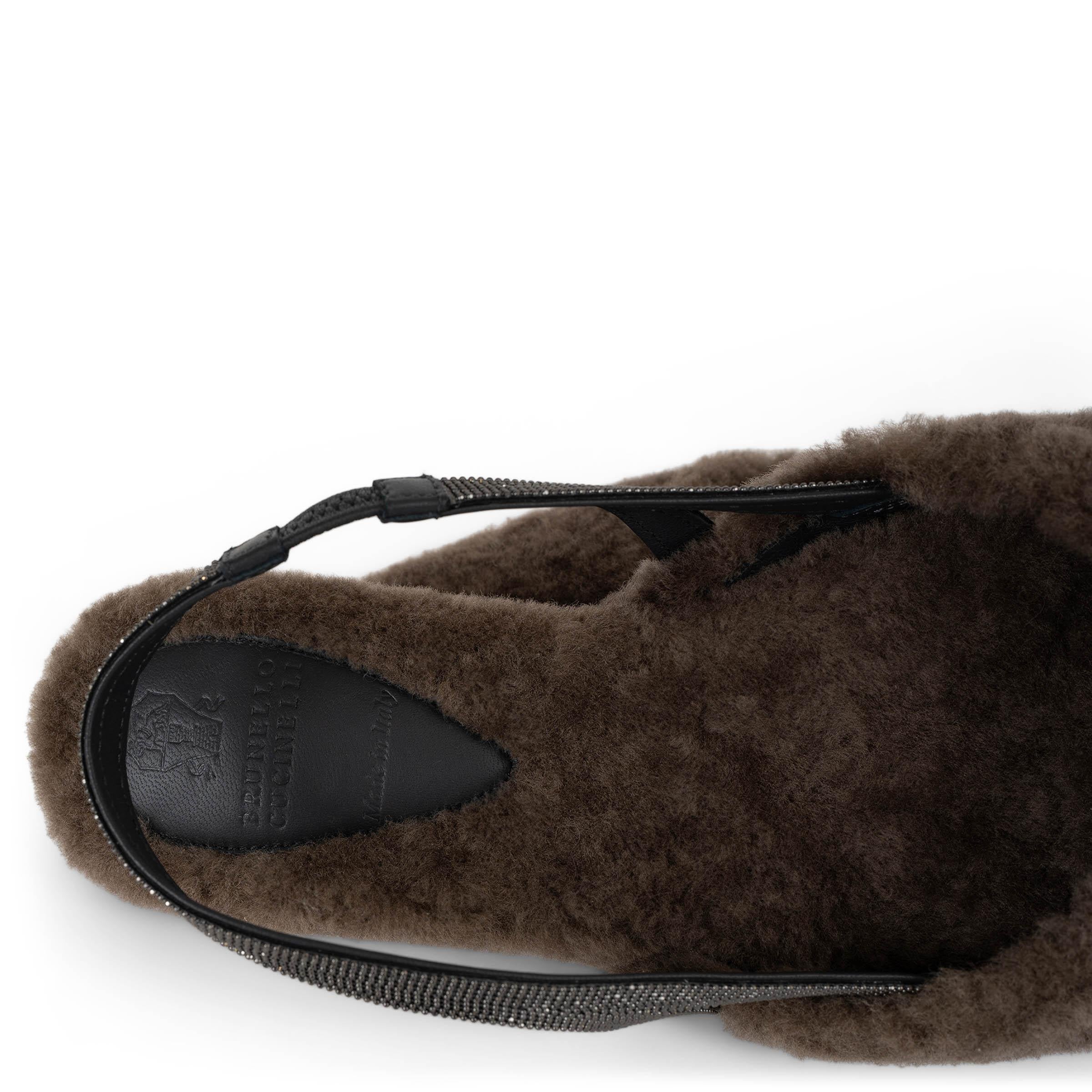 BRUNELLO CUCINELLI marrón 2022 MONILI SLINGBACK Zapatos planos 38 en venta 2