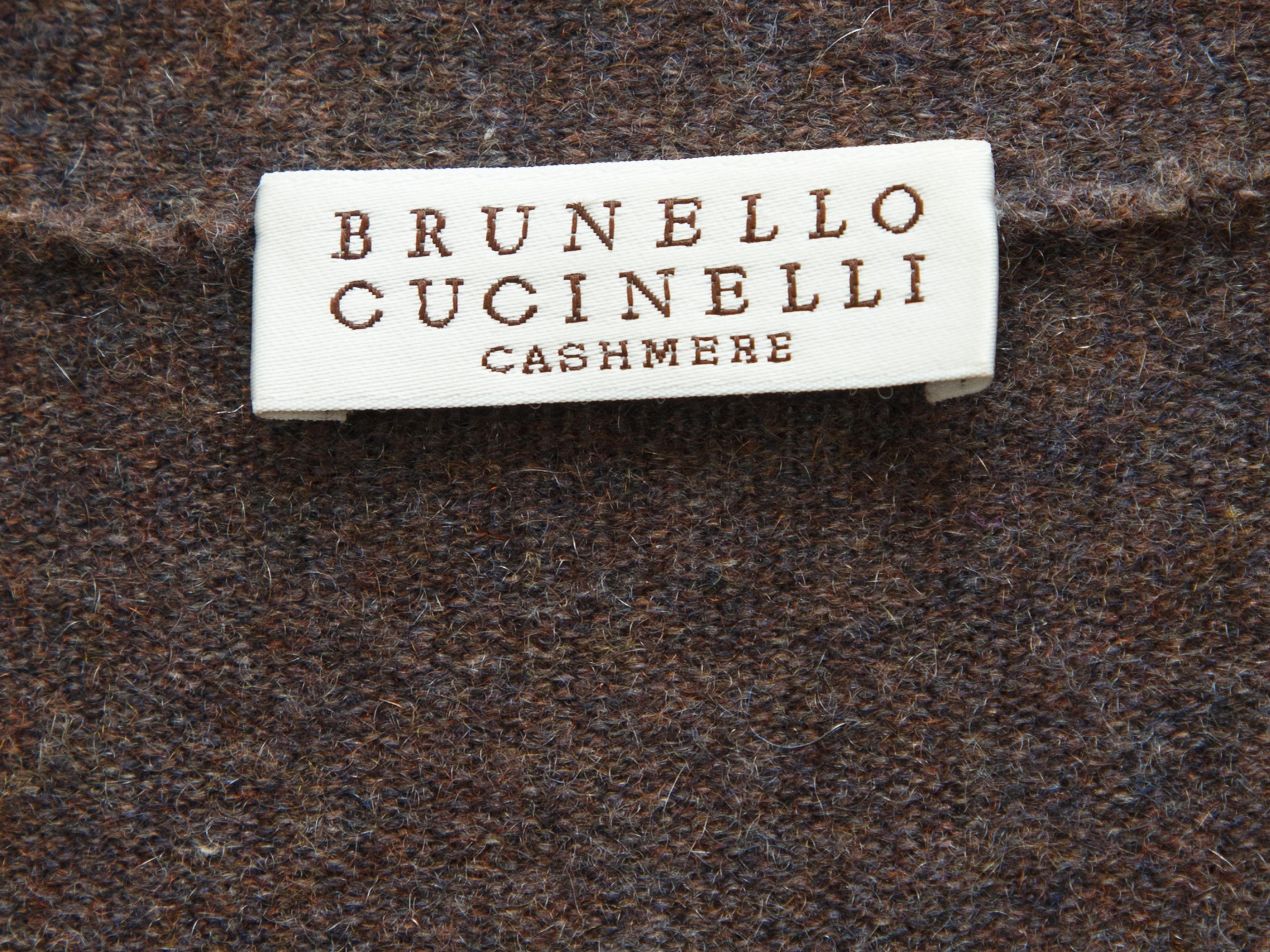 Women's Brunello Cucinelli Brown Cashmere Mid Length Cardigan