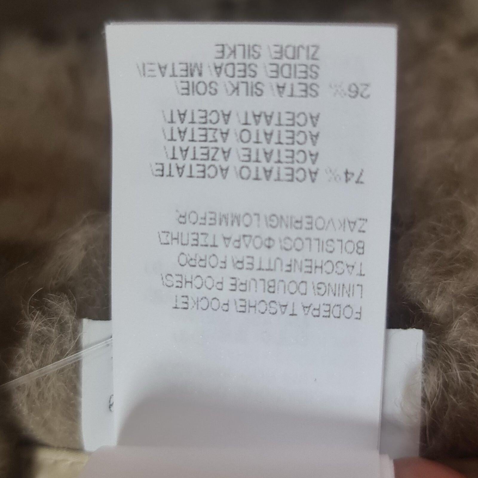 Brunello Cucinelli  Chaqueta de piel de oveja gris marrón Sz.38 en venta 2