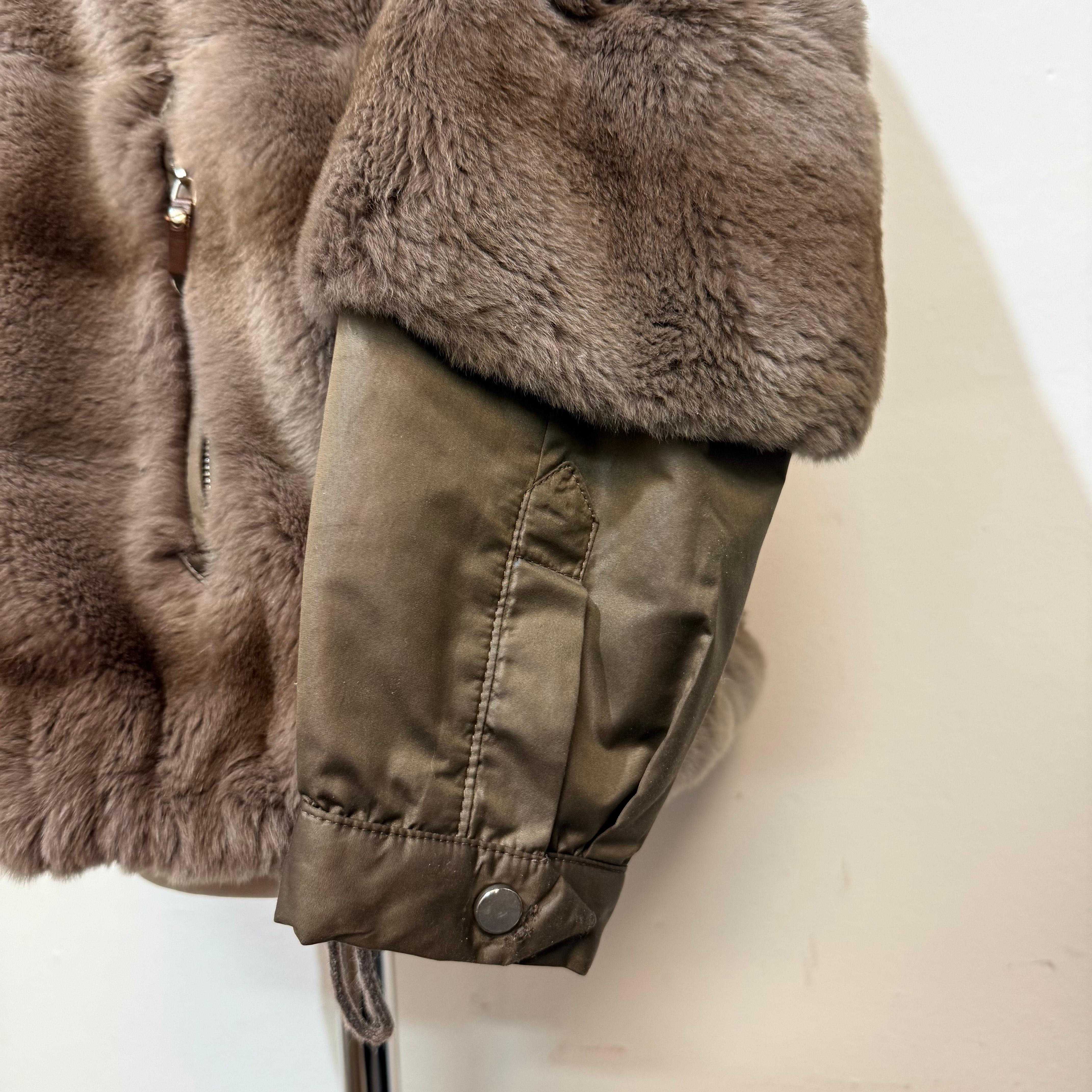 Brunello Cucinelli Brauner Wieselpelz-Bomber IT 42 / FR 38 Damen im Angebot