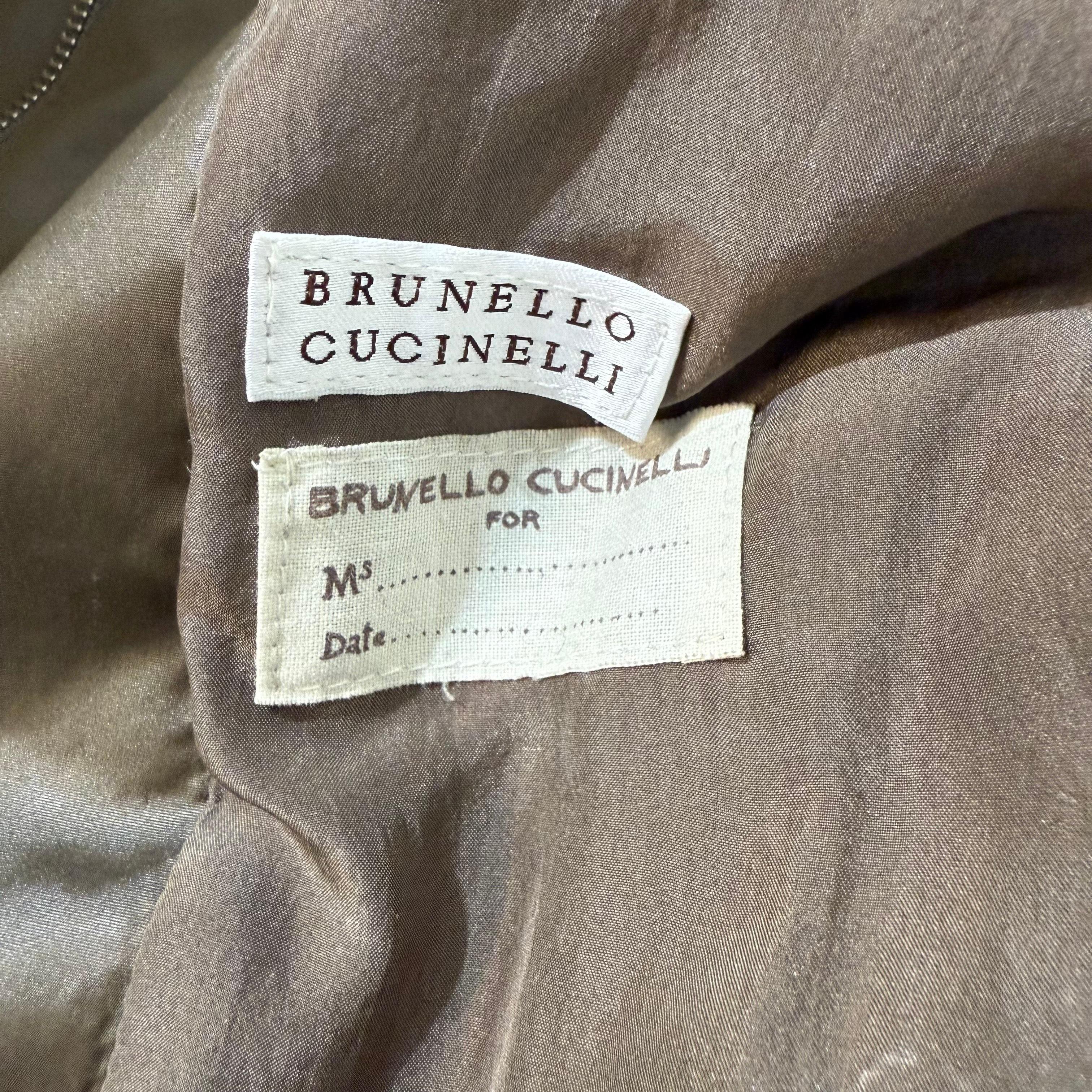 Brunello Cucinelli Brauner Wieselpelz-Bomber IT 42 / FR 38 im Angebot 3