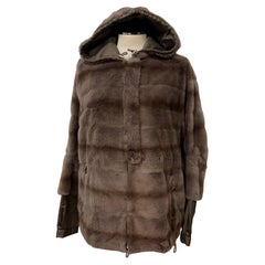 Brunello Cucinelli Brauner Wieselpelz-Bomber IT 42 / FR 38