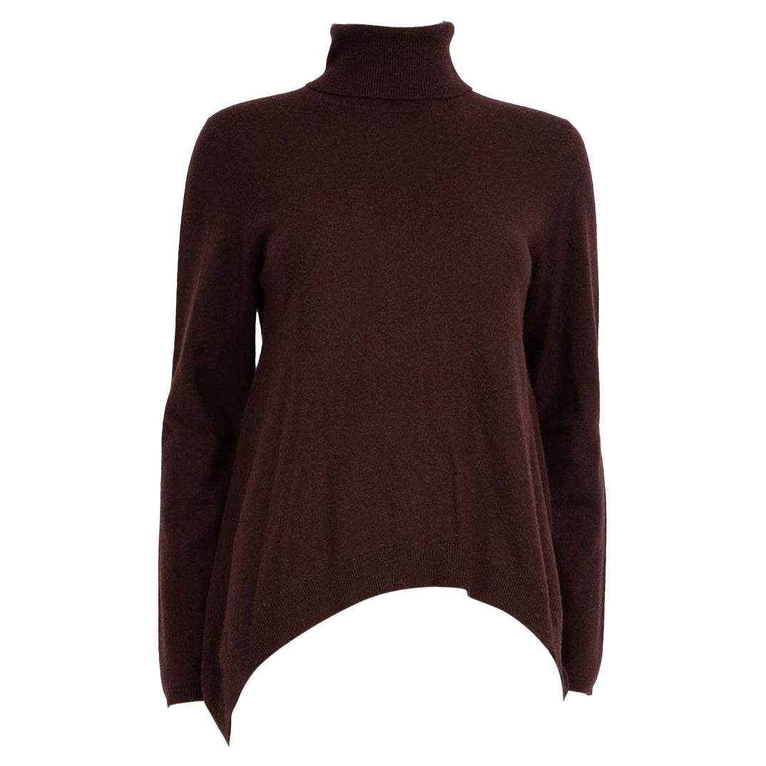 Brunello Cucinelli Burgundy Cashmere Turtleneck Jumper Size M