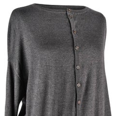 Brunello Cucinelli Cardigan Grey Drop Shoulder S Mint