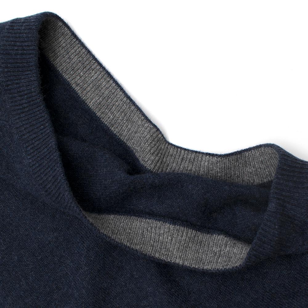 Brunello Cucinelli Cashmere Blue Sleeveless Cardigan 52 (Italy) 4