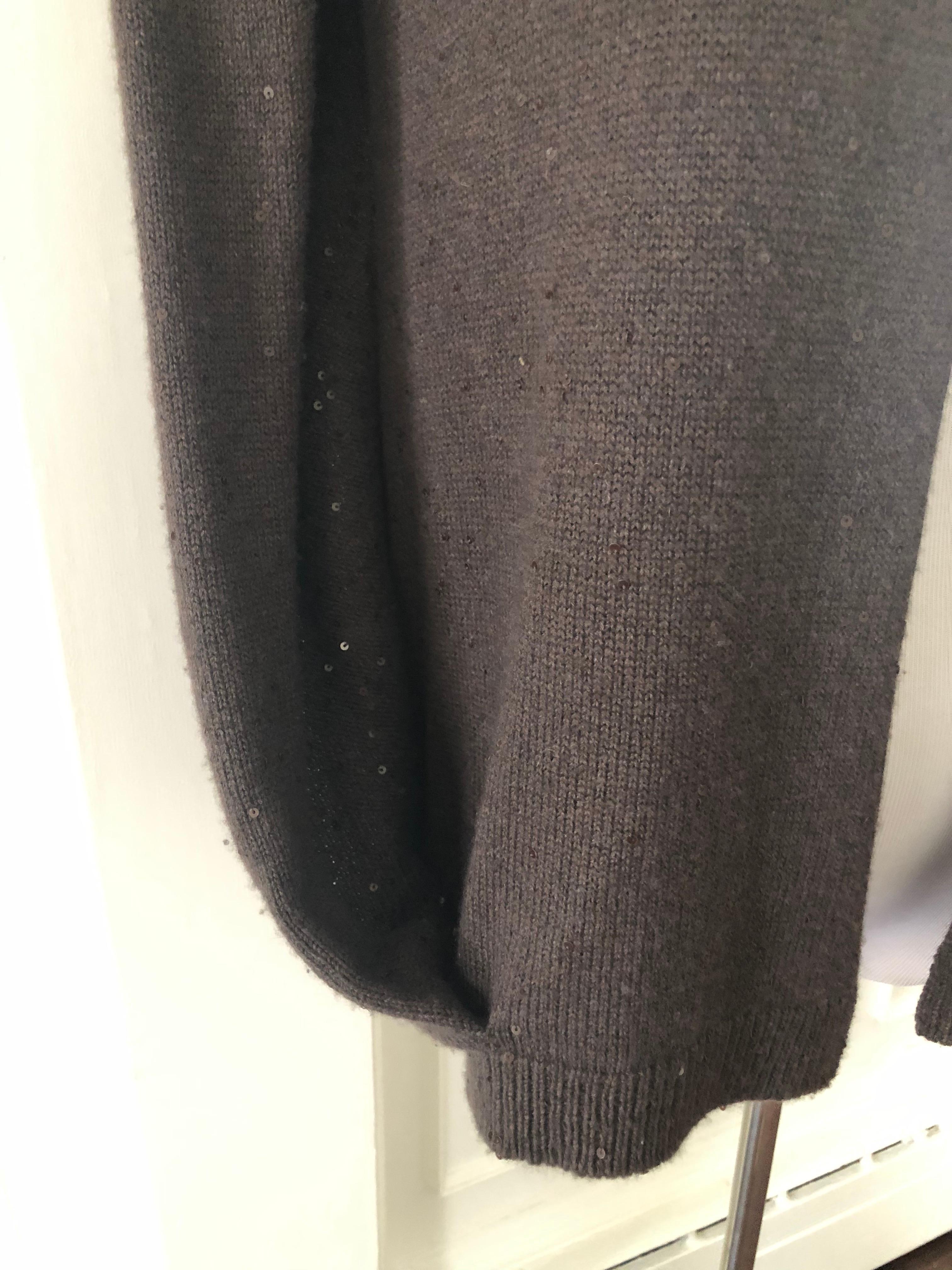 Black Brunello Cucinelli Cashmere Knit Cape Size S.