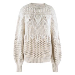 Brunello Cucinelli Cashmere Open Cable Knit Jumper M