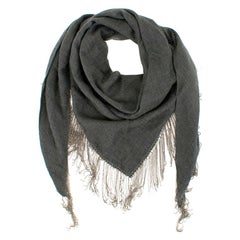 Brunello Cucinelli Cashmere & Silk-blend Manili Fringed Shawl