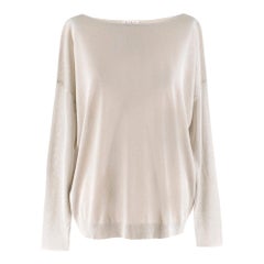Brunello Cucinelli Cashmere 
Silk Metallic Knit Top XS