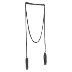 BRUNELLO CUCINELLI cgunmetal MONILI TASSELED LARIAT Necklace