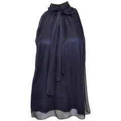 Brunello Cucinelli Chiffonbluse mit Monili-Kragen