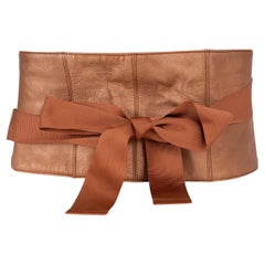 BRUNELLO CUCINELLI Kupferleder 2018 WIDE KIMONO WAIST Gürtel S