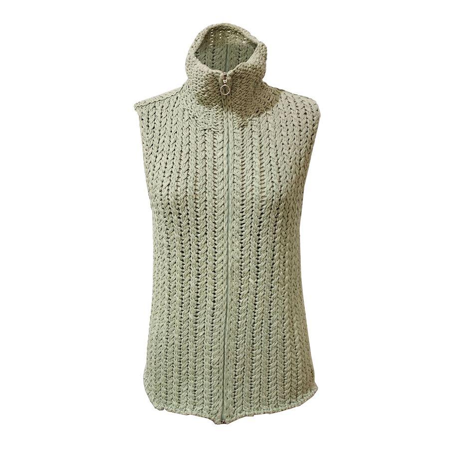 100% Cotton Green color Central zip Shoulder/hem cm 48 (23,65 inches)