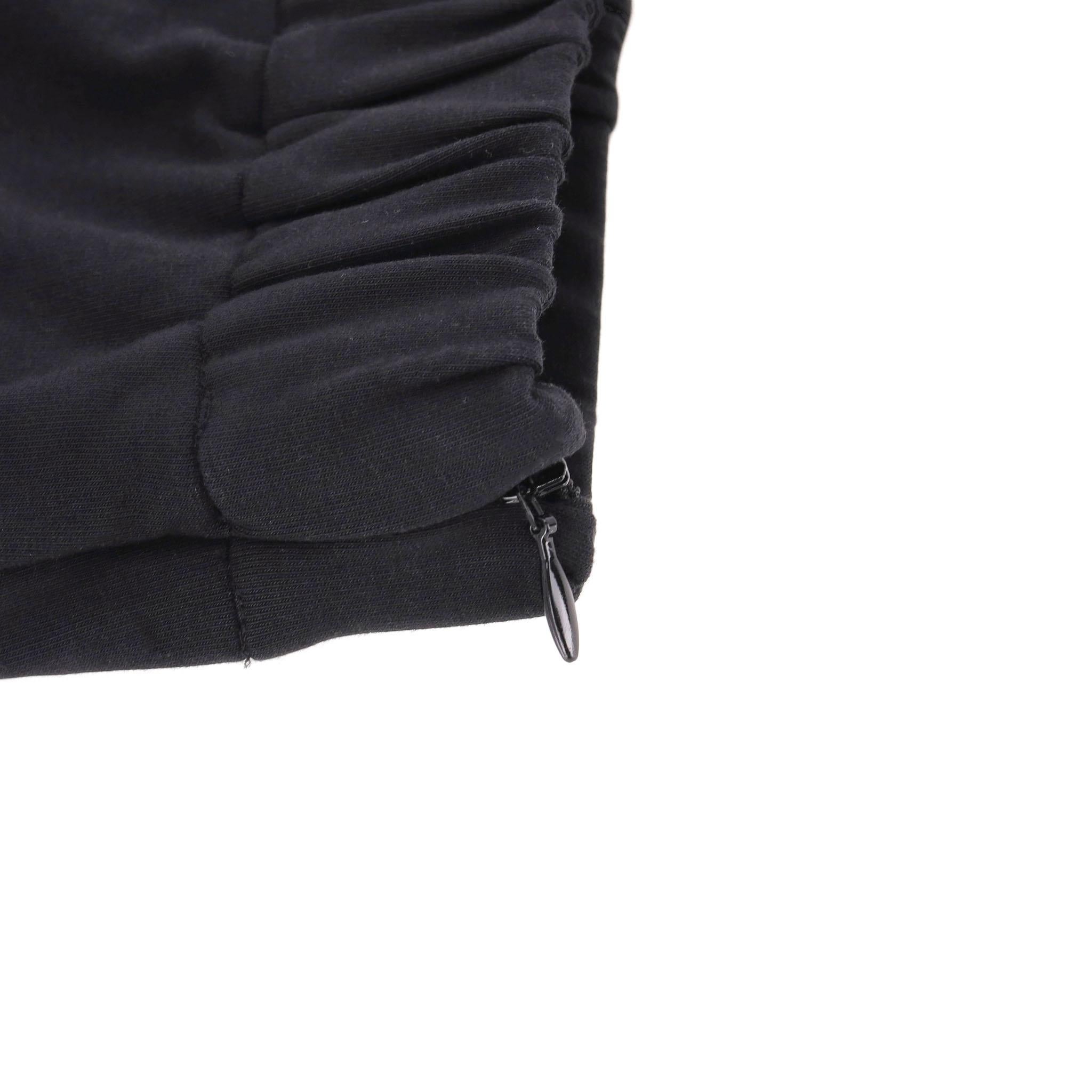 Pantaloni/joggers cropped in cotone a righe laterali di Brunello Cucinelli in vendita 1