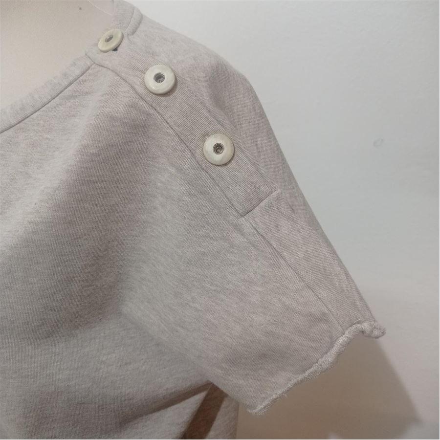 Gris Pull en coton Brunello Cucinelli, taille M en vente