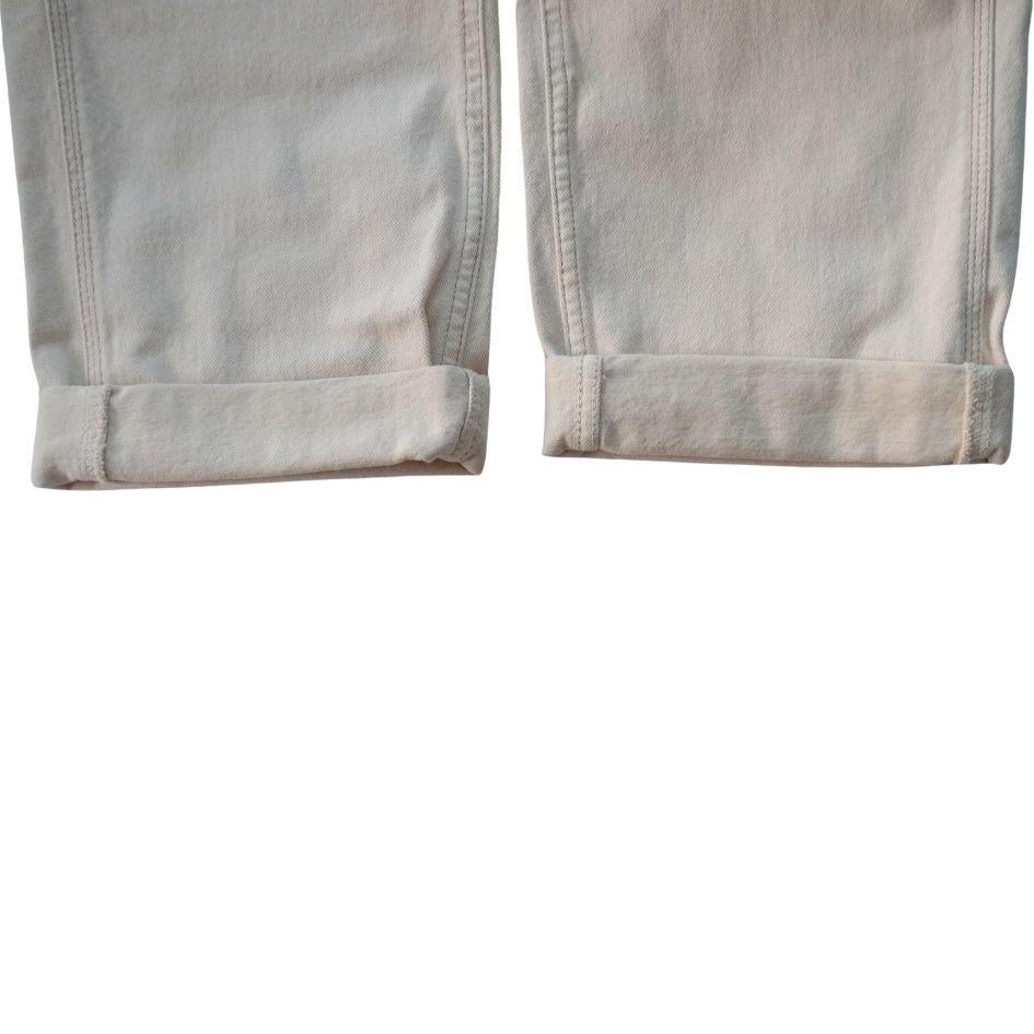Brunello Cucinelli Cream Baggy Straight Leg Cargo Jean Pants
US size 4 
Italian size 40
Made in Italy
98% cotton 2% elastane
Perfect condition 
Waist 31