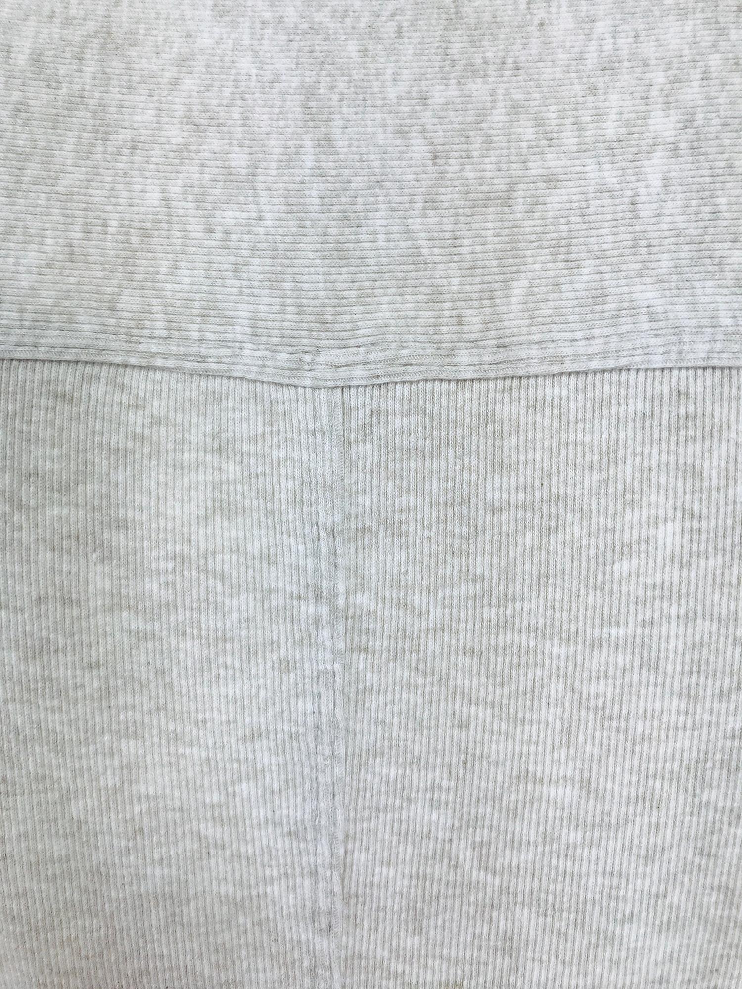 Brunello Cucinelli Cream Cotton & Linen Knit Button Front Jacket XS For Sale 7