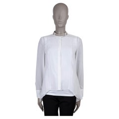 Brunello Cucinelli crema in cotone MONILIAR COLLAR LAYERED Camicia M.