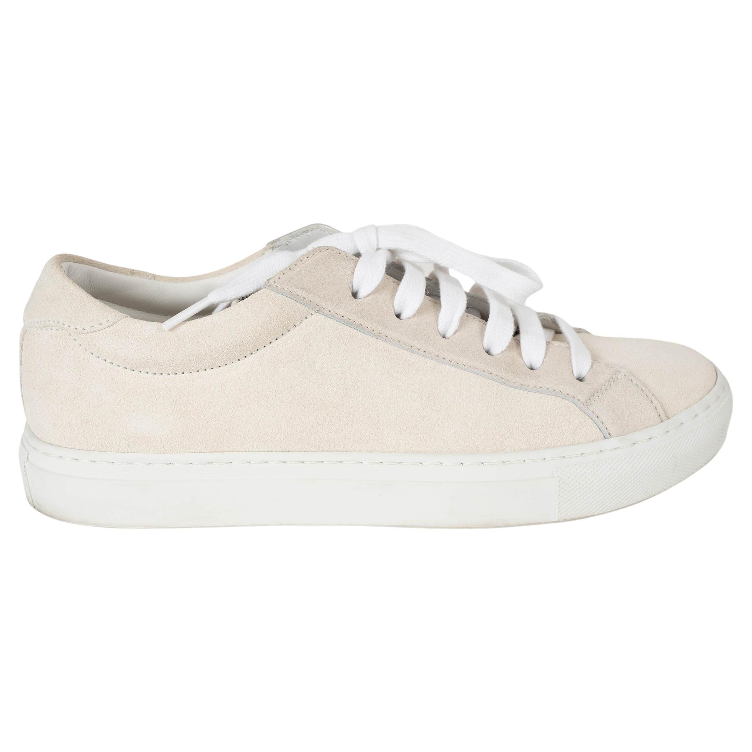 BRUNELLO CUCINELLI crème en daim MONILI Chaussures de sport 38
