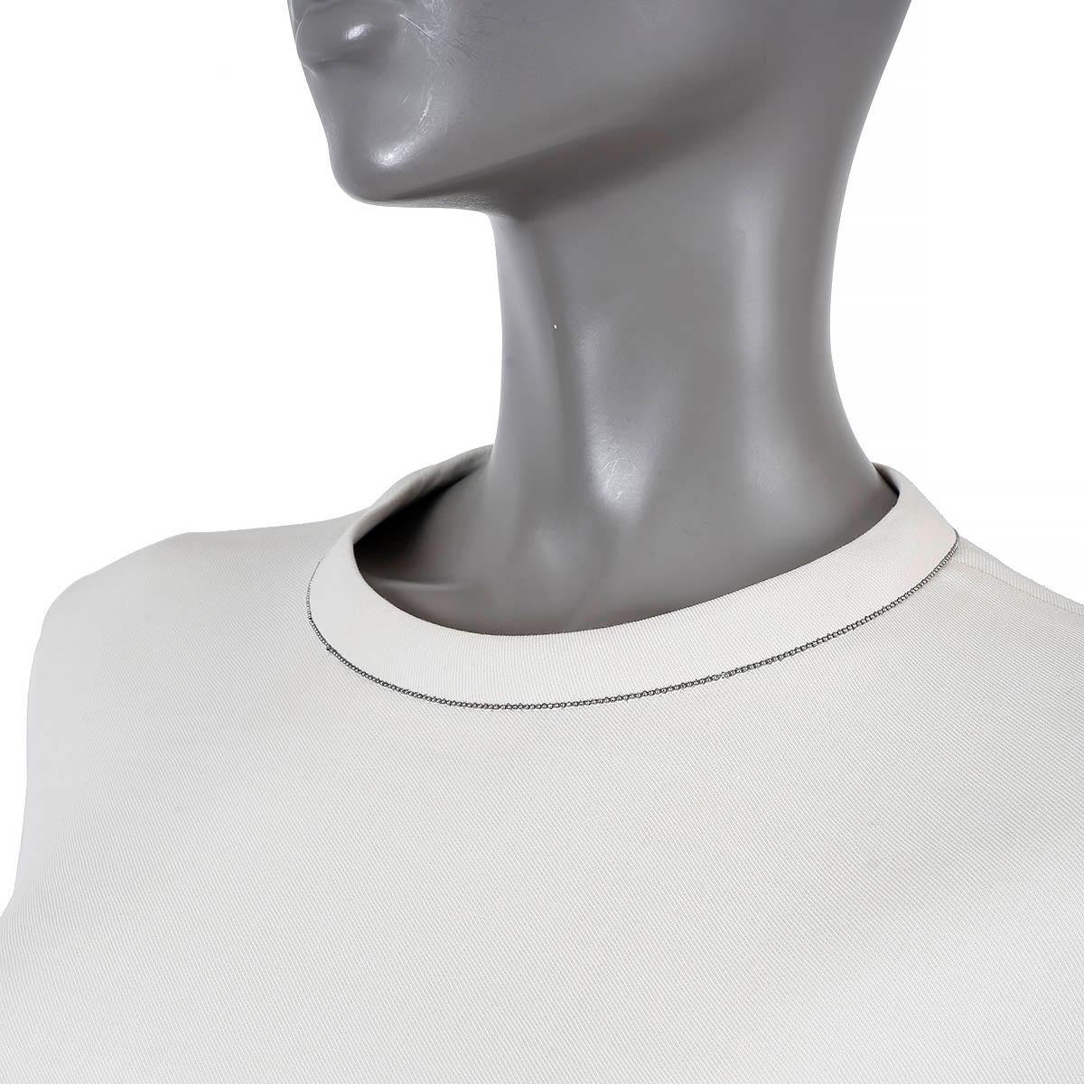 BRUNELLO CUCINELLI cream wool MONILI ASYMMETRIC Dress L For Sale 1