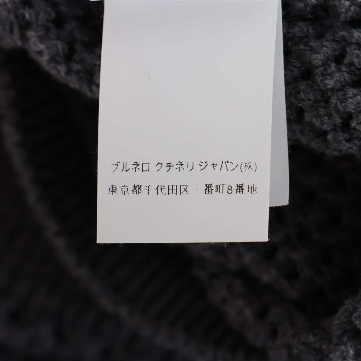 Brunello Cucinelli - Robe en maille crochetée noire en vente 2