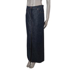 BRUNELLO CUCINELLI dark blue cotton 2024 DENIM MAXI Skirt 40 S