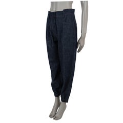 BRUNELLO CUCINELLI dark blue cotton DENIM JOGGER Pants 44 L
