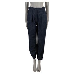 BRUNELLO CUCINELLI dark blue cotton DENIM JOGGER Pants 44 L