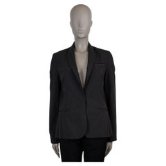 Brunello Cucinelli giacca blazer MONILI TRIM in lana grigio scuro 42 M.