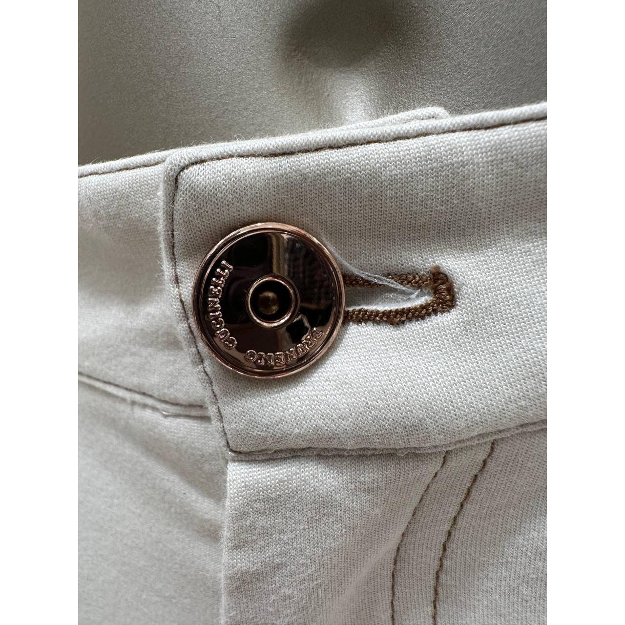 De las mujeres Brunello Cucinelli Pantalones de algodón crudo Talla 38 en venta