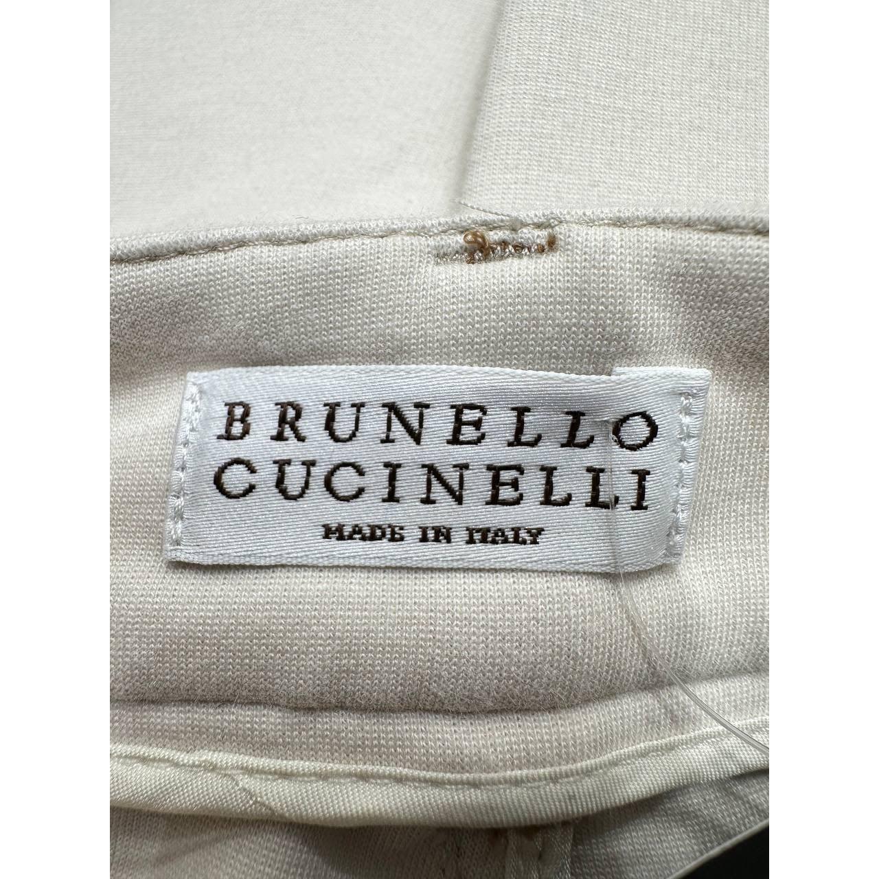 Brunello Cucinelli Pantalones de algodón crudo Talla 38 en venta 1