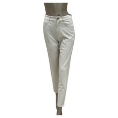 Brunello Cucinelli Ecru Cotton Pants Size 38