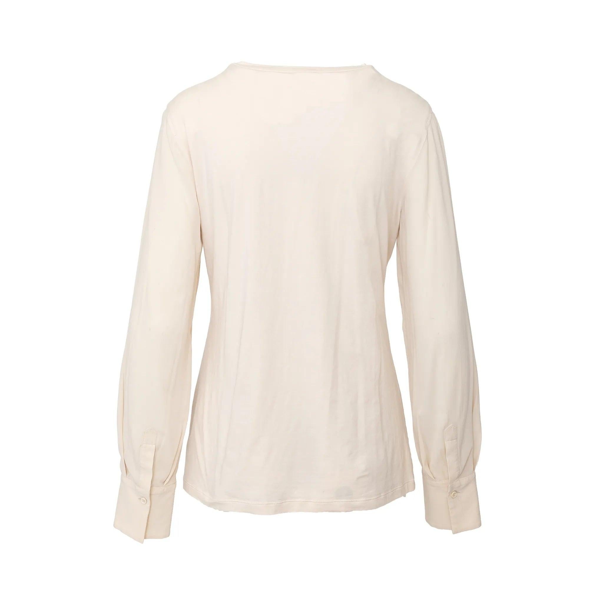 Beige Top a maniche intere di Brunello Cucinelli - Anni '10 in vendita