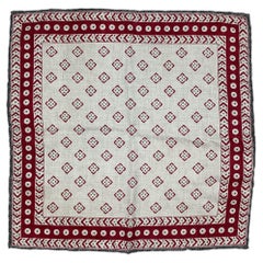 Brunello Cucinelli Geometric Pattern Pocket Square in Multicolor Silk